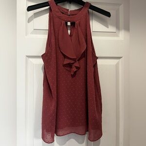 Elegant flowy blouse sleeveless chiffon material size large